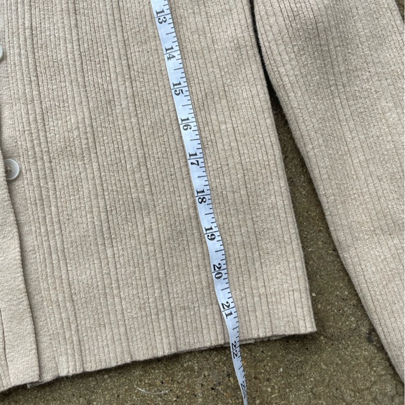Lunya Cozy Cotton Silk Variegated Rib Cardigan - Adagio Cream s/xs - Picture 12 of 13